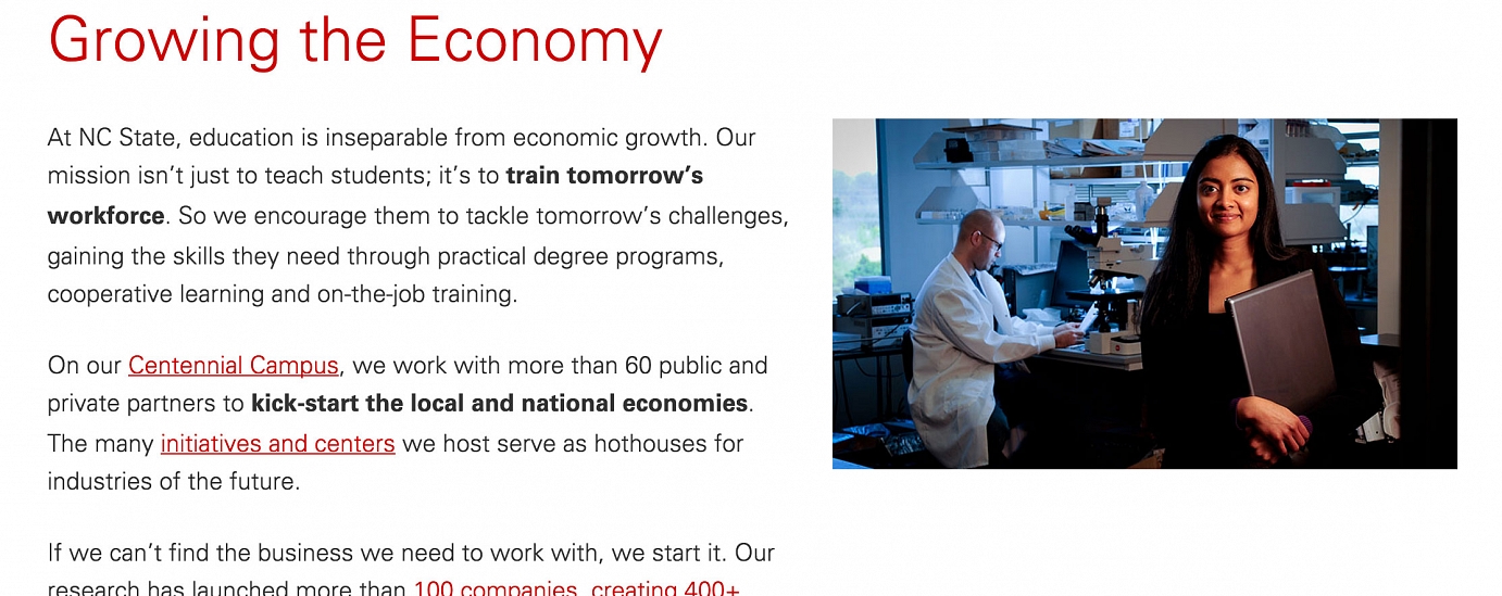 Screencap of Outreach page
