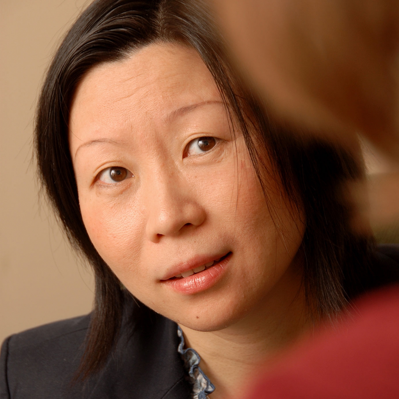 Woman listening to someone