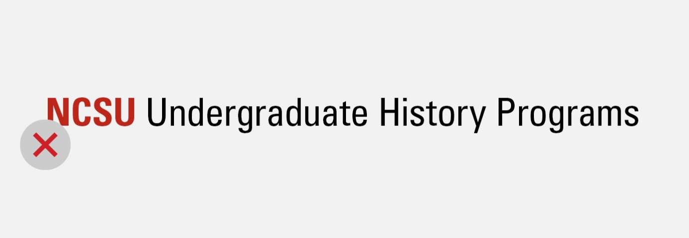 NCSU Undergraduate History programs logo