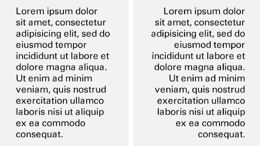Paragraphs of body copy in sentence case, properly aligned.