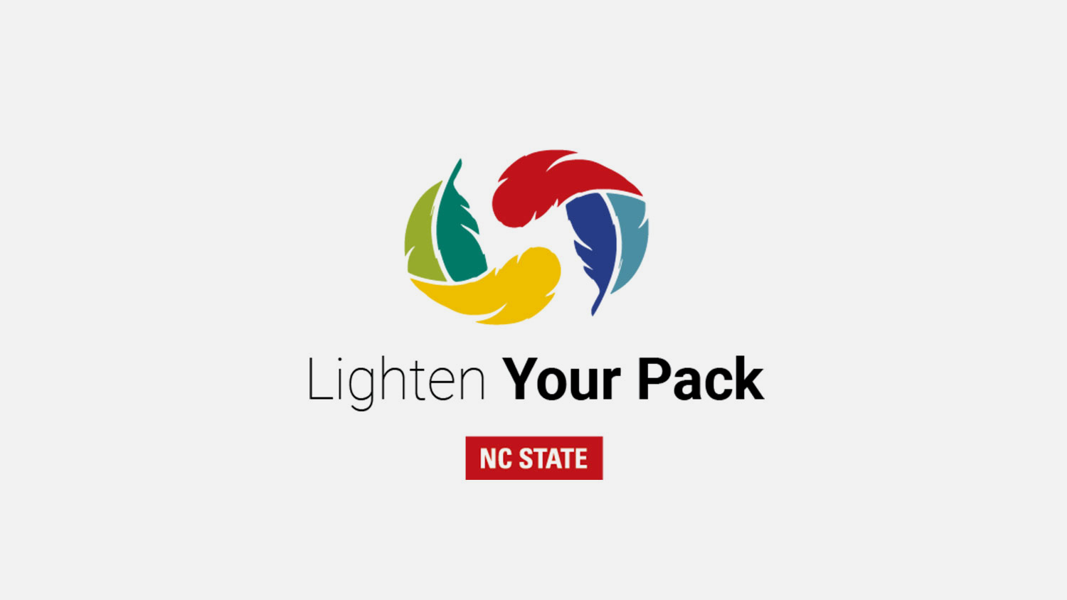 The logo for NC State's Lighten Your Pack wellness initiative.