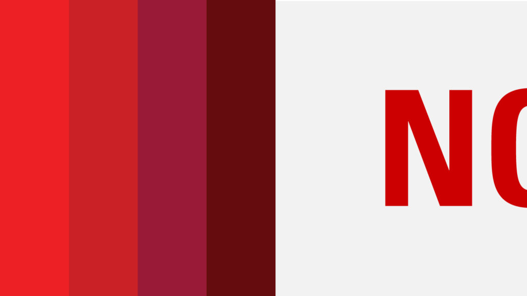 Bands of red color in a row, each depending in hue.