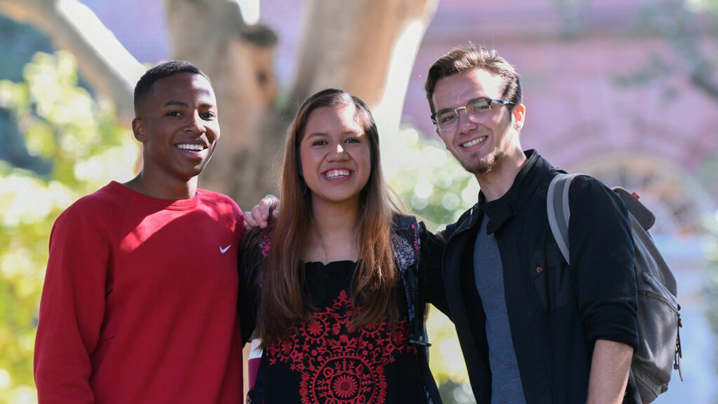 Three NC State students posing for a photo.