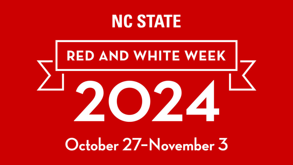 A Red and White Week design using Neutraface font.