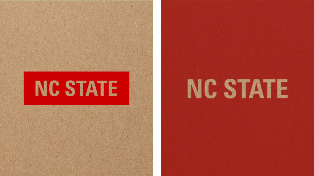The NC State logo with the letters made transparent.