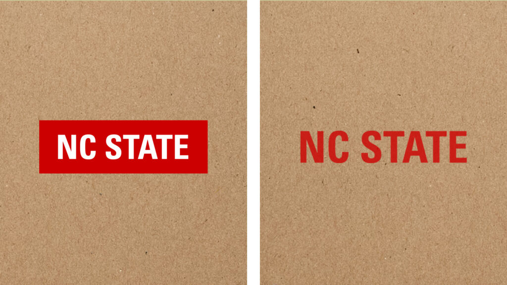 The NC State logo with the letters appropriately filled.