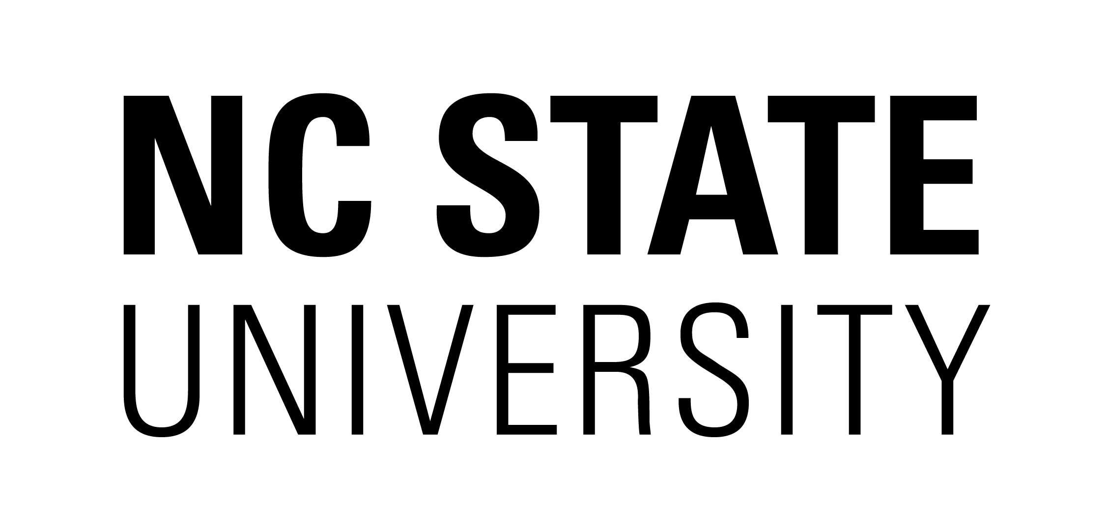 NC State Brick Logo 2x2 White Black
