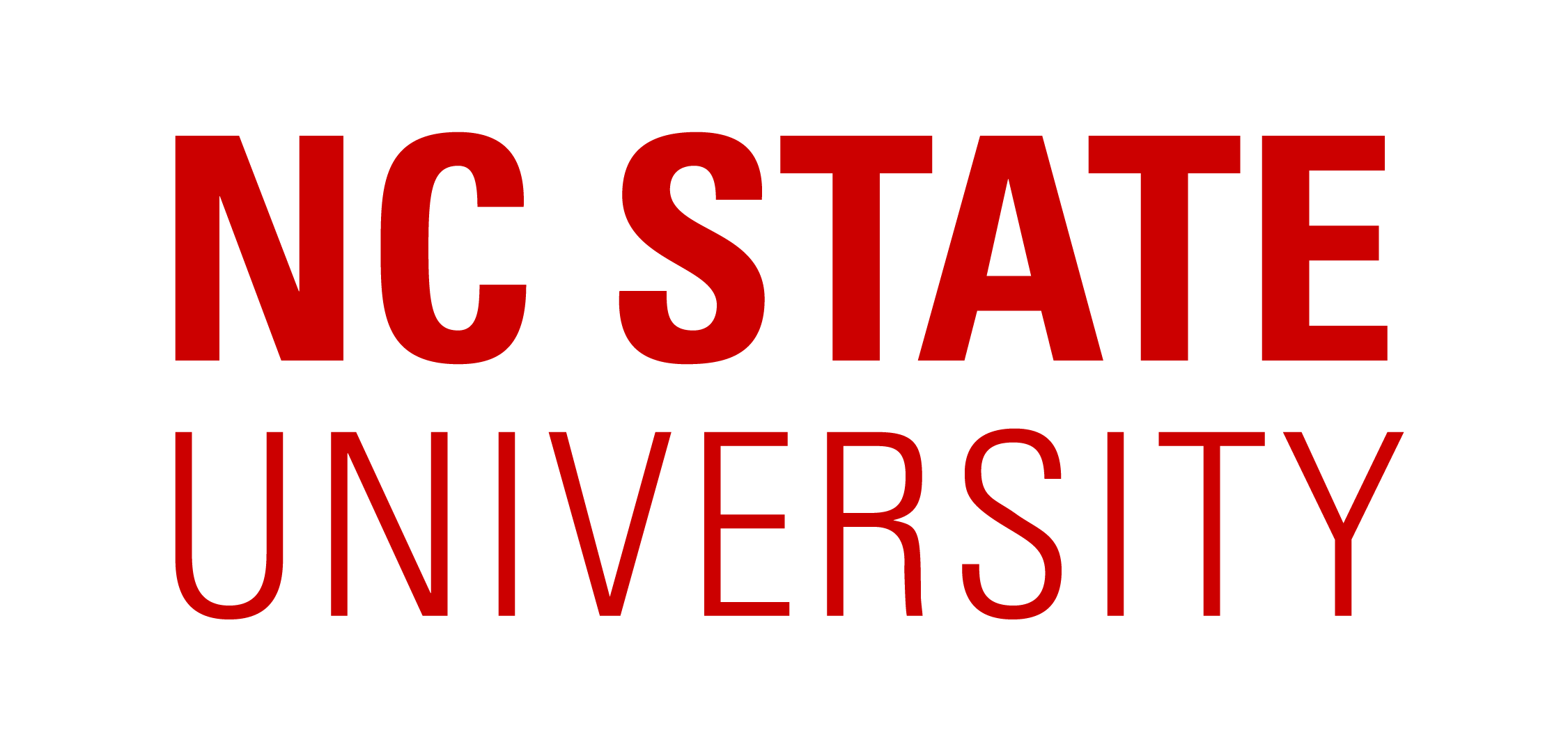 NC State Brick Logo 2x2 White Red