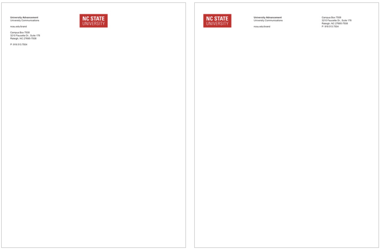 Examples of branded stationery.